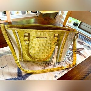 Multicolored extra large 12x14 Brahmin ver roomy shoulder strap included